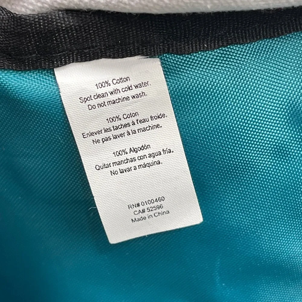 KAVU Rope Bag Crossbody Teal White Geometric Canvas Sling Backpack Travel Bag